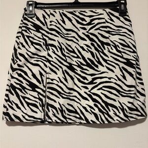 SHEIN Zebra Print Mini Pencil Skirt Black and White